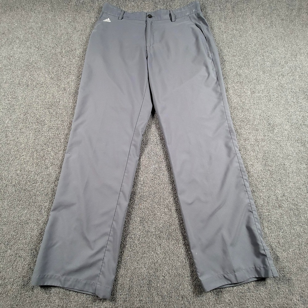 Adidas Pants Mens 34x32 Gray Climalite Golf Performance Moisture Wicking AE7006